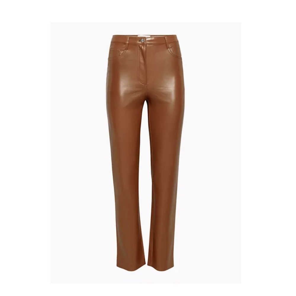 Aritzia Brown Leather Pants